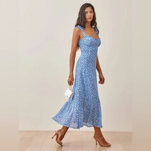 Reformation Nikita Dress in Marie Blue Floral